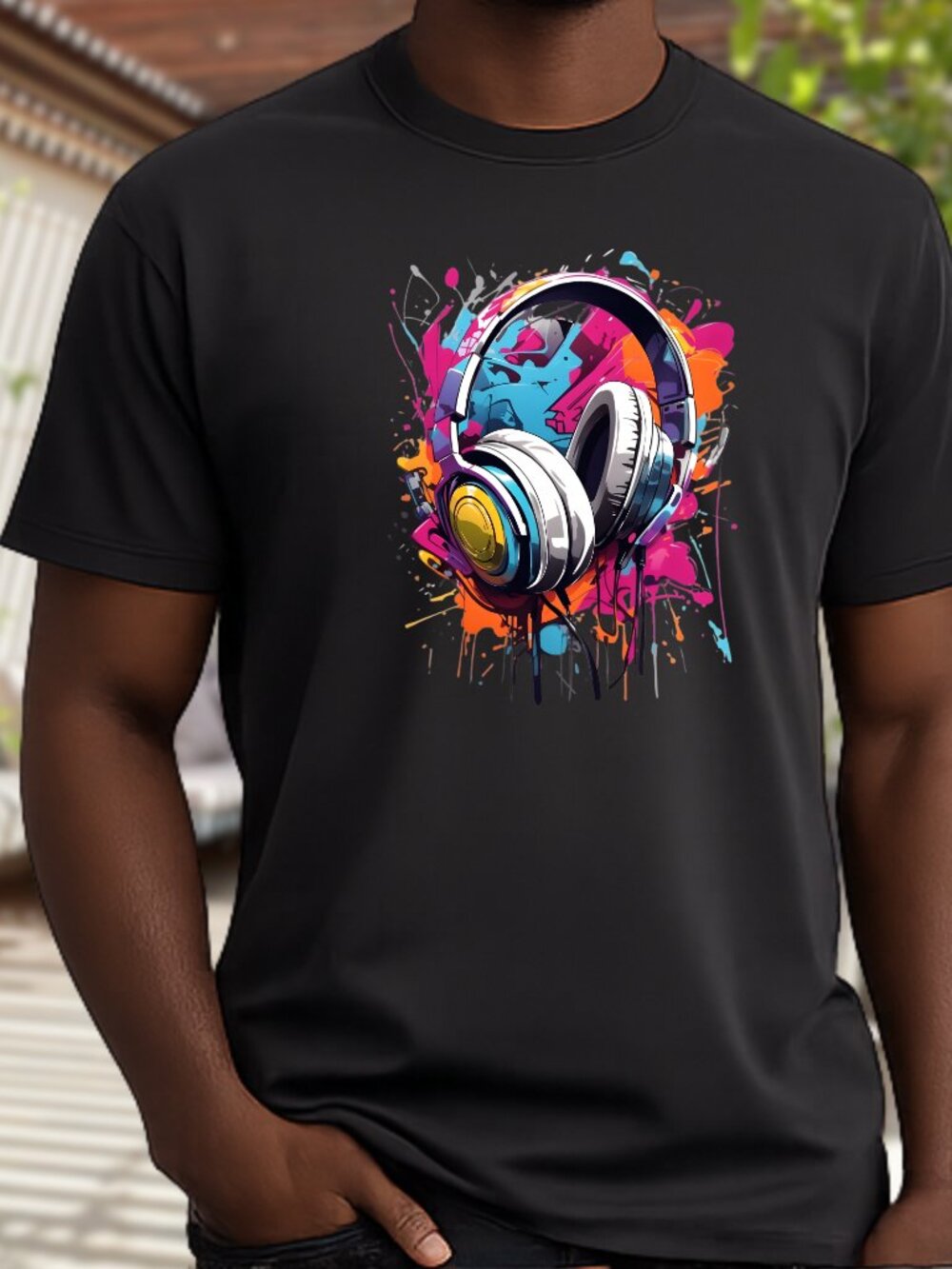 Headphones T-Shirt - Picture 2 of 2